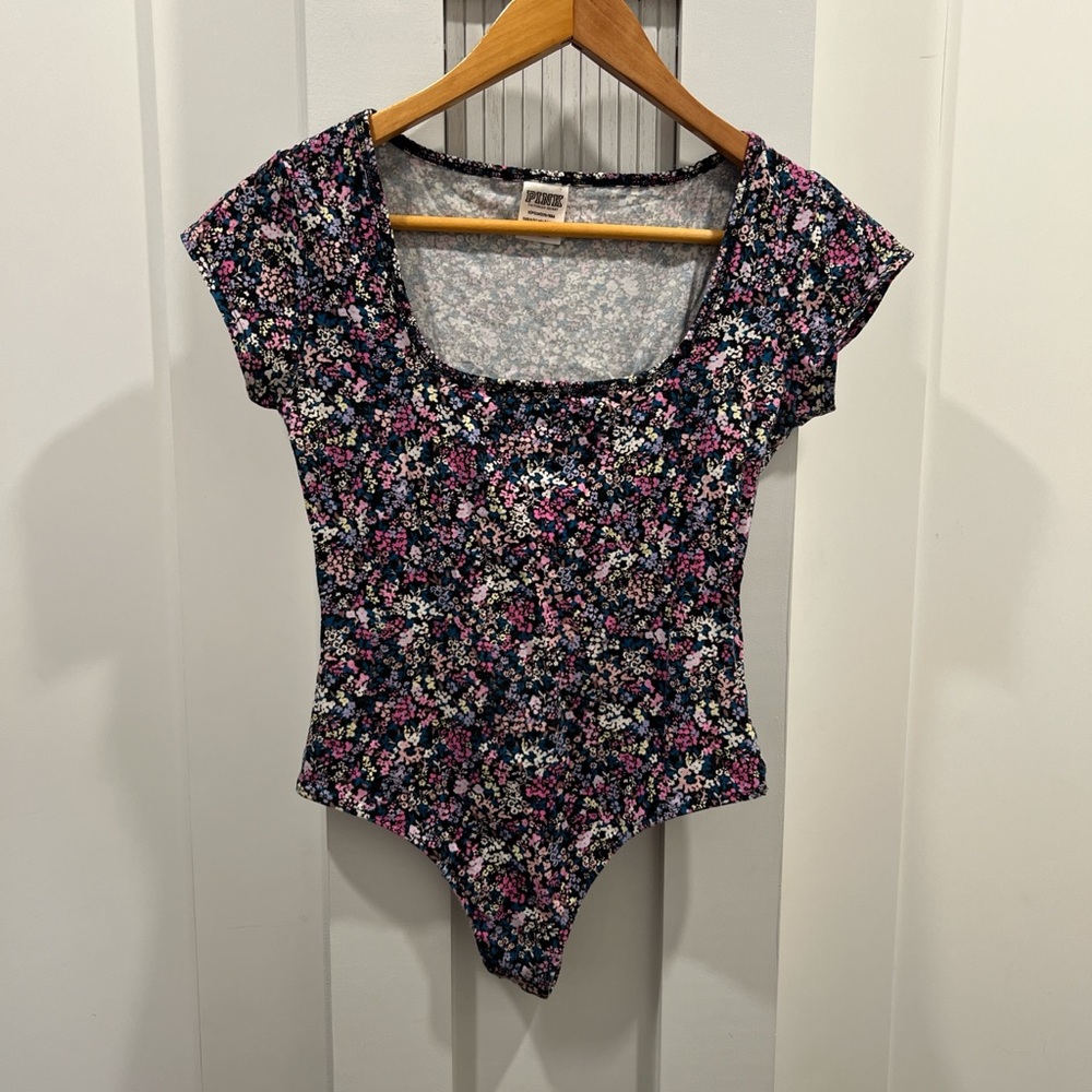 PINK Victoria's Secret Multicolor Floral Bodysuit